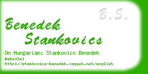 benedek stankovics business card